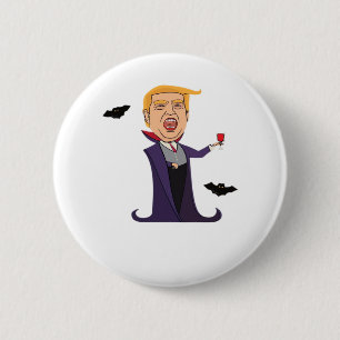 Chapa Redonda De 5 Cm Drácula de Halloween es divertida
