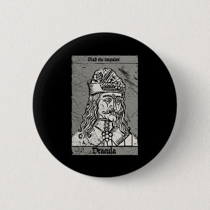 Chapa Redonda De 5 Cm Drácula oculto - Vlad El vampiro de terror más imp
