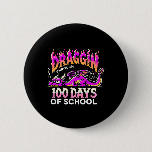 Chapa Redonda De 5 Cm Dragón 100 Días Escolares Feliz 100 Día Del Colegi