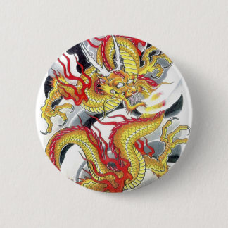 Chapa Redonda De 5 Cm Dragón amarillo japonés
