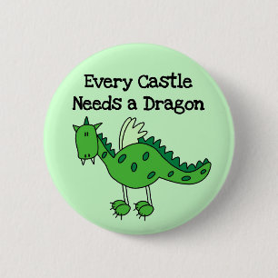 Chapa Redonda De 5 Cm Dragon Castillo