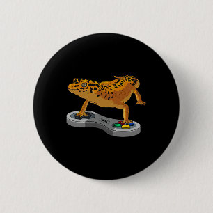Chapa Redonda De 5 Cm Dragón con barba Leopard Gecko Gift Niños Jugadore