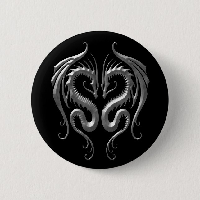 Chapa Redonda De 5 Cm Dragones del hierro (Anverso)