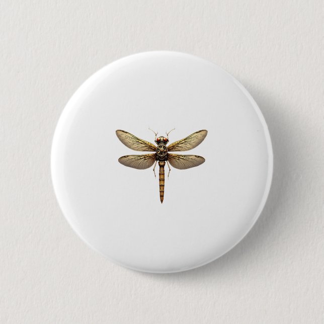 Chapa Redonda De 5 Cm Dragonfly Animal Art Graphic Dragonfly (Anverso)