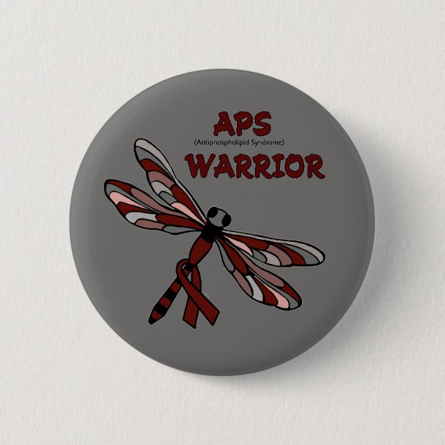 Chapa Redonda De 5 Cm Dragonfly/Warrior...APS (Anverso)