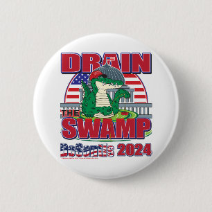 Chapa Redonda De 5 Cm Drain-The-Swamp-DeSantis-2024