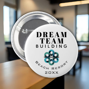 Chapa Redonda De 5 Cm Dream Team - Team Building Company Logo Employee
