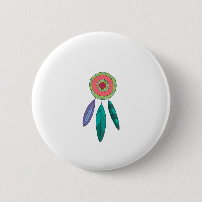 Chapa Redonda De 5 Cm Dreamcatcher (Anverso)