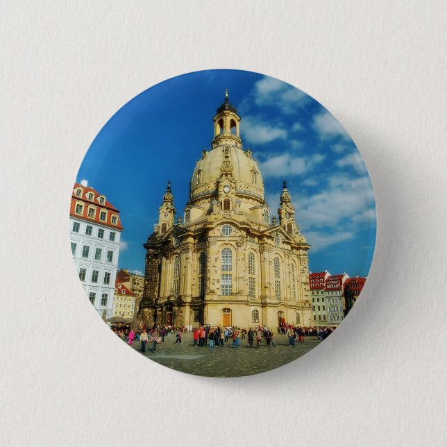 Chapa Redonda De 5 Cm Dresden Frauenkirche (Anverso)