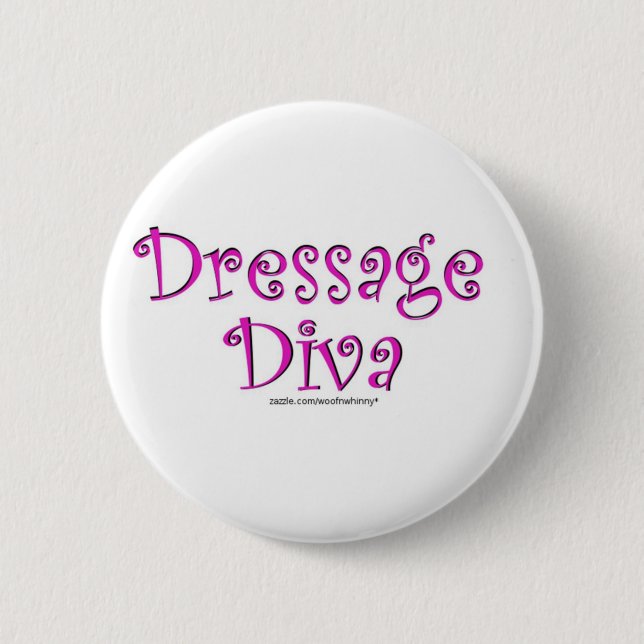 Chapa Redonda De 5 Cm Dressage Diva (Anverso)
