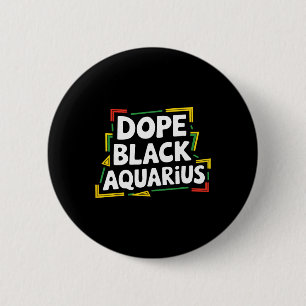Chapa Redonda De 5 Cm Drogas Acuario Negro Afro Americano Zodiaco Melani