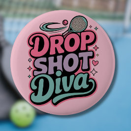 Chapa Redonda De 5 Cm Drop Shot Diva – Fierce Pickleball Player