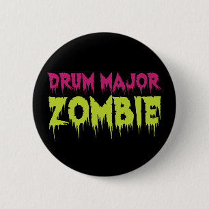 Chapa Redonda De 5 Cm Drum Major Zombie