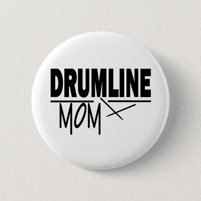 Chapa Redonda De 5 Cm Drumline Mom (Anverso)
