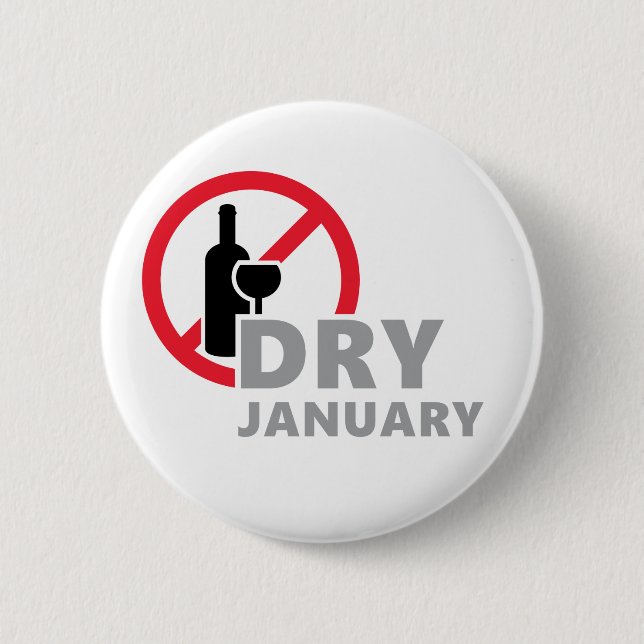 Chapa Redonda De 5 Cm Dry january, één maand geen alcohol te drinken (Anverso)