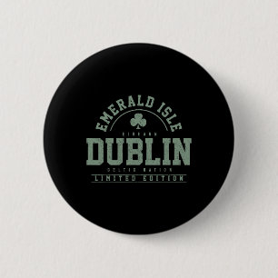 Chapa Redonda De 5 Cm Dublín Irlanda Clover Leaf Irish St Patricks Day
