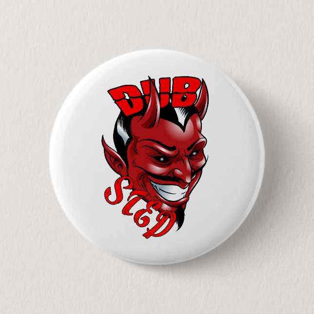 Chapa Redonda De 5 Cm Dubstep Devil (Anverso)
