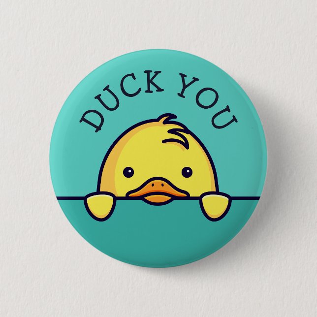 Chapa Redonda De 5 Cm Duck You Pun (Anverso)
