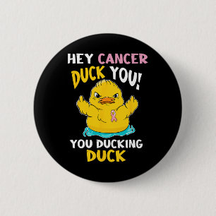 Chapa Redonda De 5 Cm Duckie - Guerrero del Cáncer de Mama