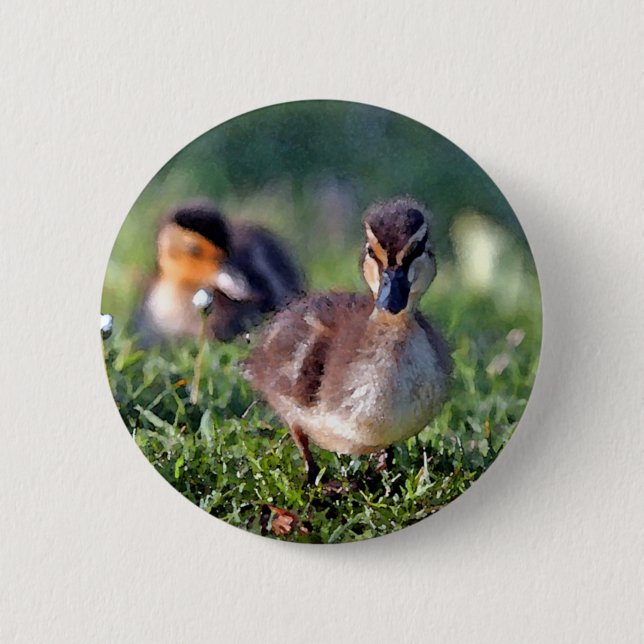 Chapa Redonda De 5 Cm Duckling (Anverso)