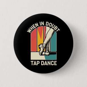Chapa Redonda De 5 Cm Duda Danza De Tap Dance Gracioso Bailarina De Tap