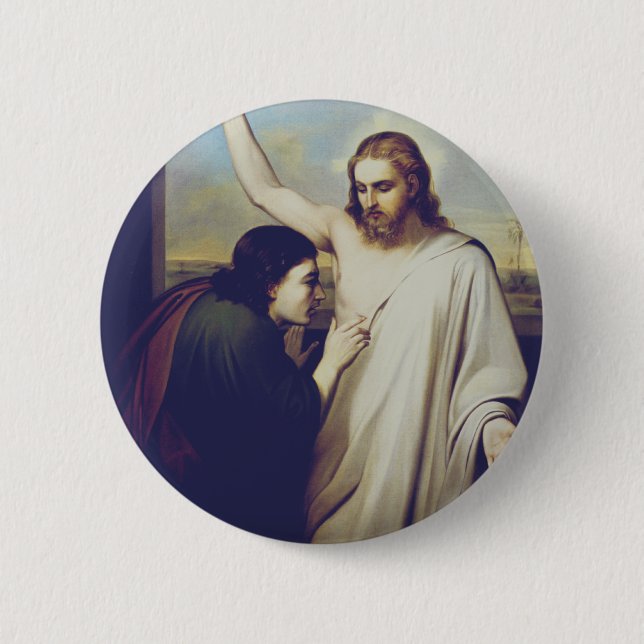 Chapa Redonda De 5 Cm Dudar de Santo Tomás por Silvestro Lega (Anverso)