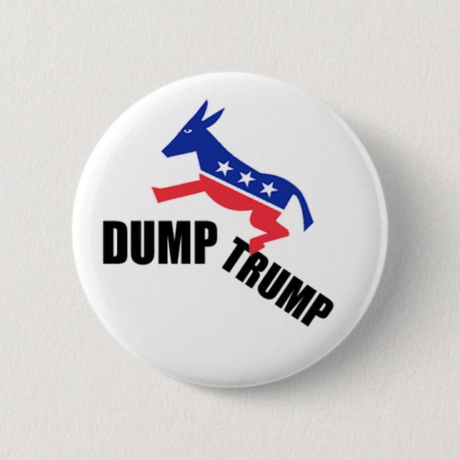 Chapa Redonda De 5 Cm Dudar de Trump (Anverso)