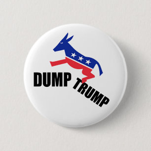 Chapa Redonda De 5 Cm Dudar de Trump