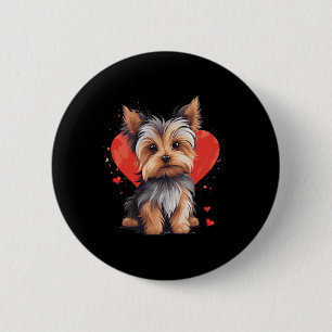Chapa Redonda De 5 Cm Dueña de Yorkie Mamá Papá Amante del perro Terrier