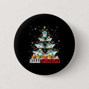 Chapa Redonda De 5 Cm Duende de Navidad Reno Ciervo Santa Cruceros Xm