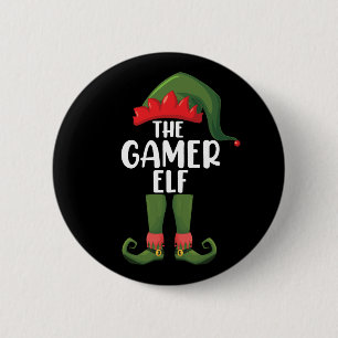Chapa Redonda De 5 Cm Duende Gamer Navidad Familiar Gamer Coincidente