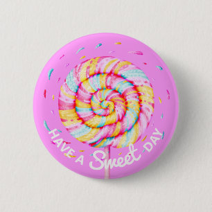 Chapa Redonda De 5 Cm Dulce dulce Ilustracion de golosinas