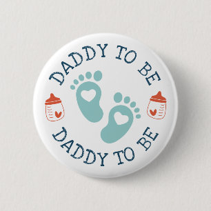 Chapa Redonda De 5 Cm Dulce futuro papá para fiesta de baby shower perso