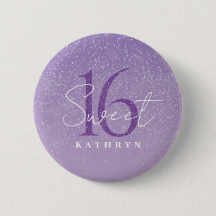 Chapa Redonda De 5 Cm Dulce morado 16 Nombre personalizado