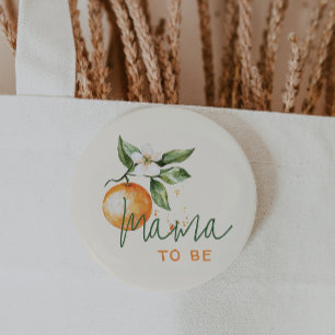 Chapa Redonda De 5 Cm Dulce Naranja Citrus Little Cutie Baby Shower Mamá