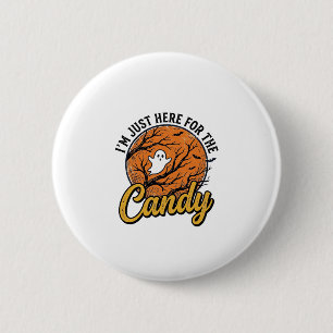Chapa Redonda De 5 Cm Dulces de Halloween Fantasma Diseño Vectorial Vint