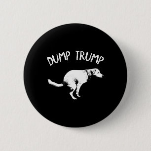 Chapa Redonda De 5 Cm Dump Trump Perro Defecando Para Hombres Mujeres Ni
