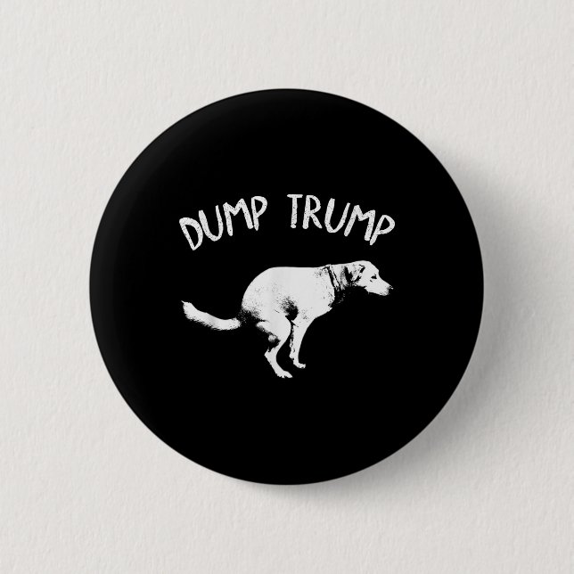 Chapa Redonda De 5 Cm Dump Trump Pooping (Anverso)