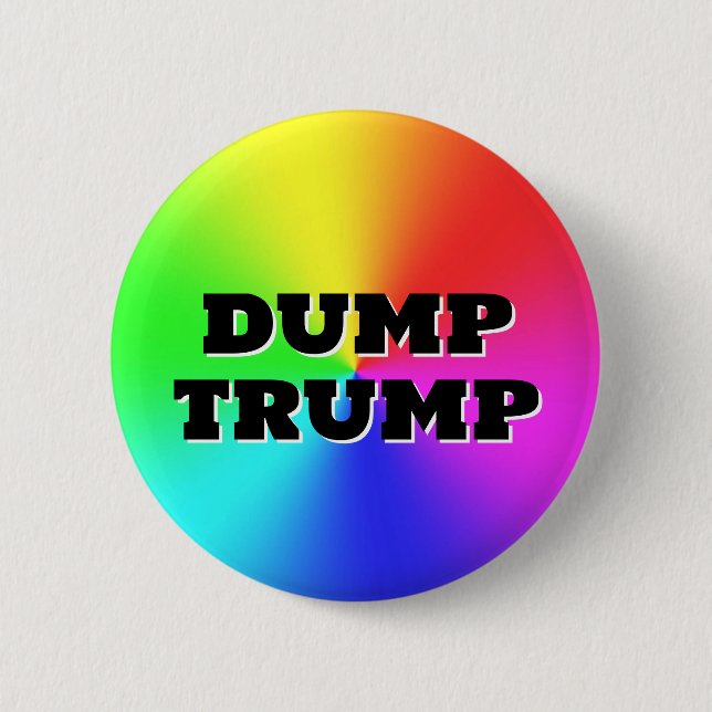 Chapa Redonda De 5 Cm ¡DUMP TRUMP (¡puedes cambiar las palabras! ) (Anverso)