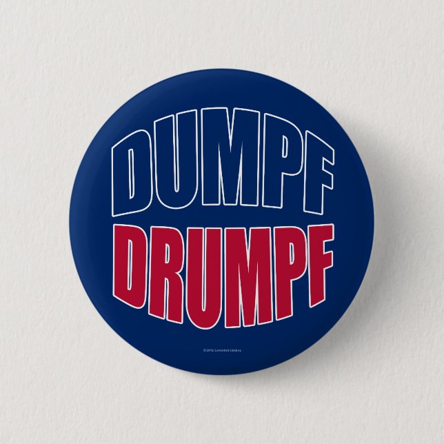 Chapa Redonda De 5 Cm DUMPF DRUMPF (azul y rojo en azul) (Anverso)