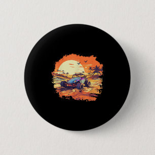 Chapa Redonda De 5 Cm Dune Buggy Clic Beach Car Retro Vintage Sunset Gra