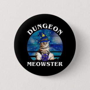 Chapa Redonda De 5 Cm Dungeon Meowster