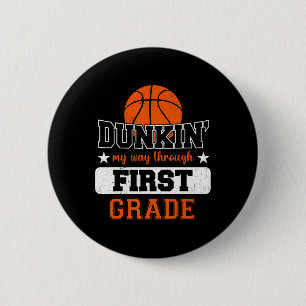Chapa Redonda De 5 Cm Dunking My Way Through 1er Grado Bysketbyll Byck T