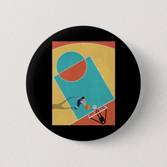 Chapa Redonda De 5 Cm Dunks de baloncesto 1 (Anverso)