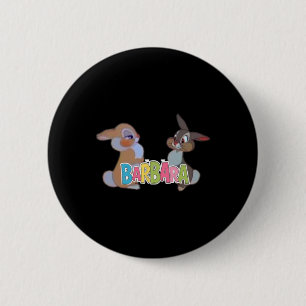 Chapa Redonda De 5 Cm Dúo de conejos adorables con diseño de nombre Rra 