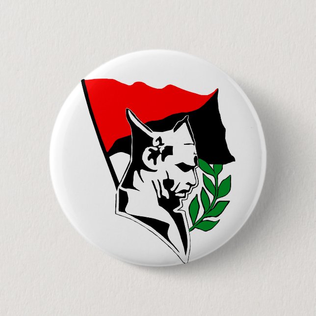 Chapa Redonda De 5 Cm Durruti - Anarchy Flag (Anverso)