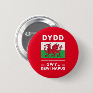 Chapa Redonda De 5 Cm Dydd Gæyl Dewi Hapus Feliz Día 3 de San Davids