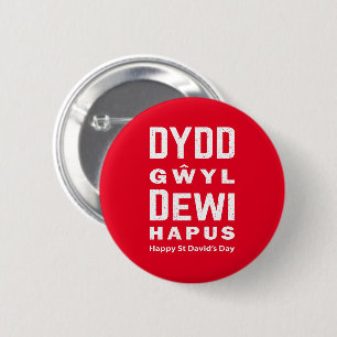 Chapa Redonda De 5 Cm Dydd Gæyl Dewi Hapus Feliz Día 4 De San Davids