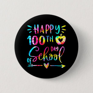 Chapa Redonda De 5 Cm Dye Happy 100 Day School Teacher Student 100 Day