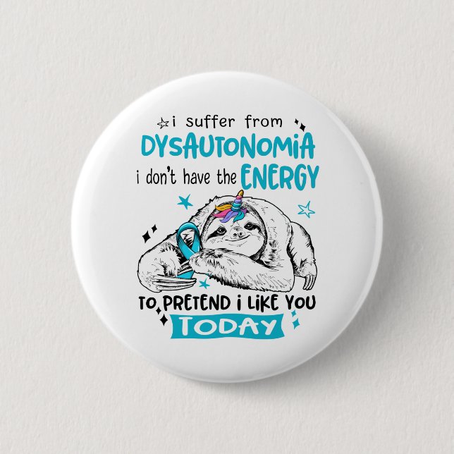Chapa Redonda De 5 Cm Dysautonomia Awareness Month Ribbon Gifts (Anverso)